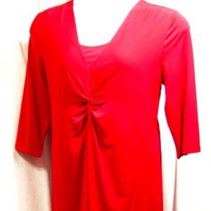 George Red Midi Knit Dress NWOT Plus Size XL/1X Valentine Sexy